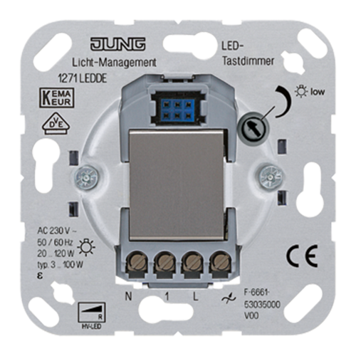 Механизм клавишного светорегулятора-переключателя JUNG Коллекции JUNG, 100 Вт