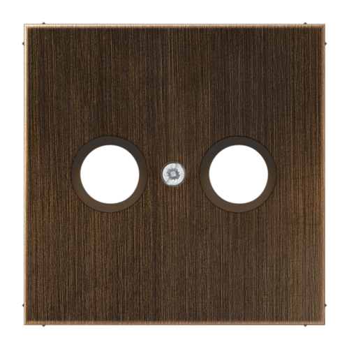 Накладка на розетку телевизионную JUNG LS METAL, античная латунь