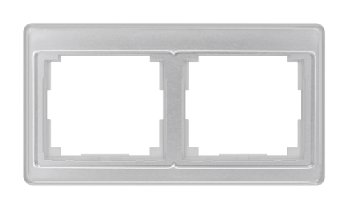 Рамка 2 поста JUNG SL 500, горизонтальная, серебристый