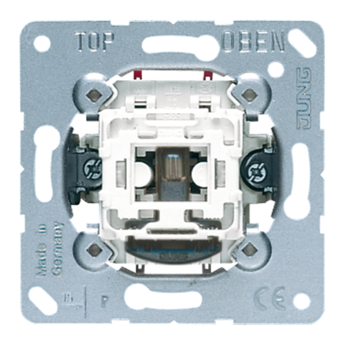 Механизм выключателя 1-клавишного двухполюсного JUNG Коллекции JUNG, с подсветкой, скрытый монтаж
