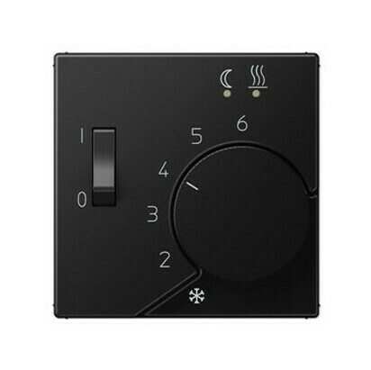 Накладка на терморегулятор Jung A 500, черный матовый, AFTR231PLSWM