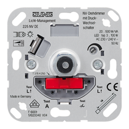 Механизм поворотно-нажимного светорегулятора-переключателя JUNG, 500 Вт