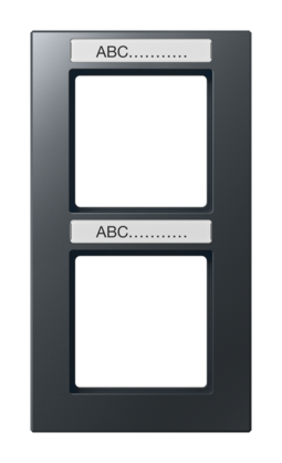 Рамка 2 поста JUNG A CREATION, вертикальная, антрацит матовый