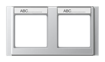 Рамка 2 поста JUNG A 500, горизонтальная, алюминий