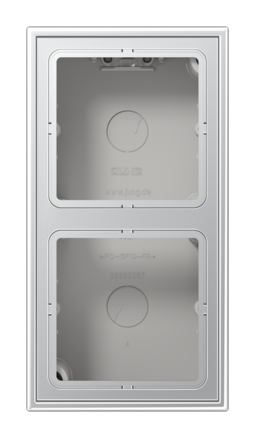 LSmetal Коробка 2-ная для накладного монтажа,алюм.